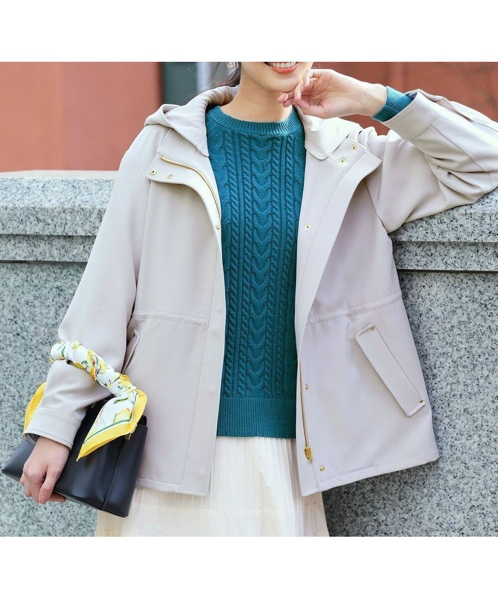 【エニィ スィス/any SiS】の【2WAY】エレカジストレッチ フーデットハーフ アウター インテリア・キッズ・メンズ・レディースファッション・服の通販 founy(ファニー) 　ファッション　Fashion　レディースファッション　Fashion for Women　アウター　Coat / Outerwear Collection　レディースジャケット・軽アウター　Jackets　インナー　Innerwear　春　Spring　カットソー　Cut and Sewn Top　ジャケット　Jacket, Outerwear　スタンド　Stand Collar, Upright Stand　ストレッチ　Stretch, Stretchy Fabric　ドット　Polka Dot, Dot Pattern　ハーフ　Half, Half-Length　パーカー　Hoodie, Parka　フェミニン　Feminine, Girly　ポケット　Pocket, Pocket Detail　ヨーク　Yoke, Yoke Design　S/S・春夏　SS, Spring/Summer, Warm Season　おすすめ　Recommended / Our Picks　夏　Summer　新作・新入荷　New Arrivals / New In　ライトグレー系|ID: prp329100004877069 ipo3291000000036379562