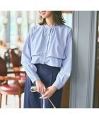 【エニィ スィス/any SiS】のラッフルレイヤード ブラウス 人気、トレンドファッション・服の通販 founy(ファニー) ファッション Fashion レディースファッション Fashion for Women トップス・カットソー Cut & Sew Tops シャツ・ブラウス・オフィスカジュアル Elegant Blouses & Button-Ups おすすめ Recommended / Our Picks ジャケット Jacket, Outerwear ストライプ Stripe, Striped Pattern パール Pearl, Pearl Accent フェミニン Feminine, Girly エレガント 上品 Elegant 新作・新入荷 New Arrivals / New In 秋 Autumn A/W・秋冬 Autumn/Winter thumbnail ブルー系|ID: prp329100004877078 ipo3291000000036379679