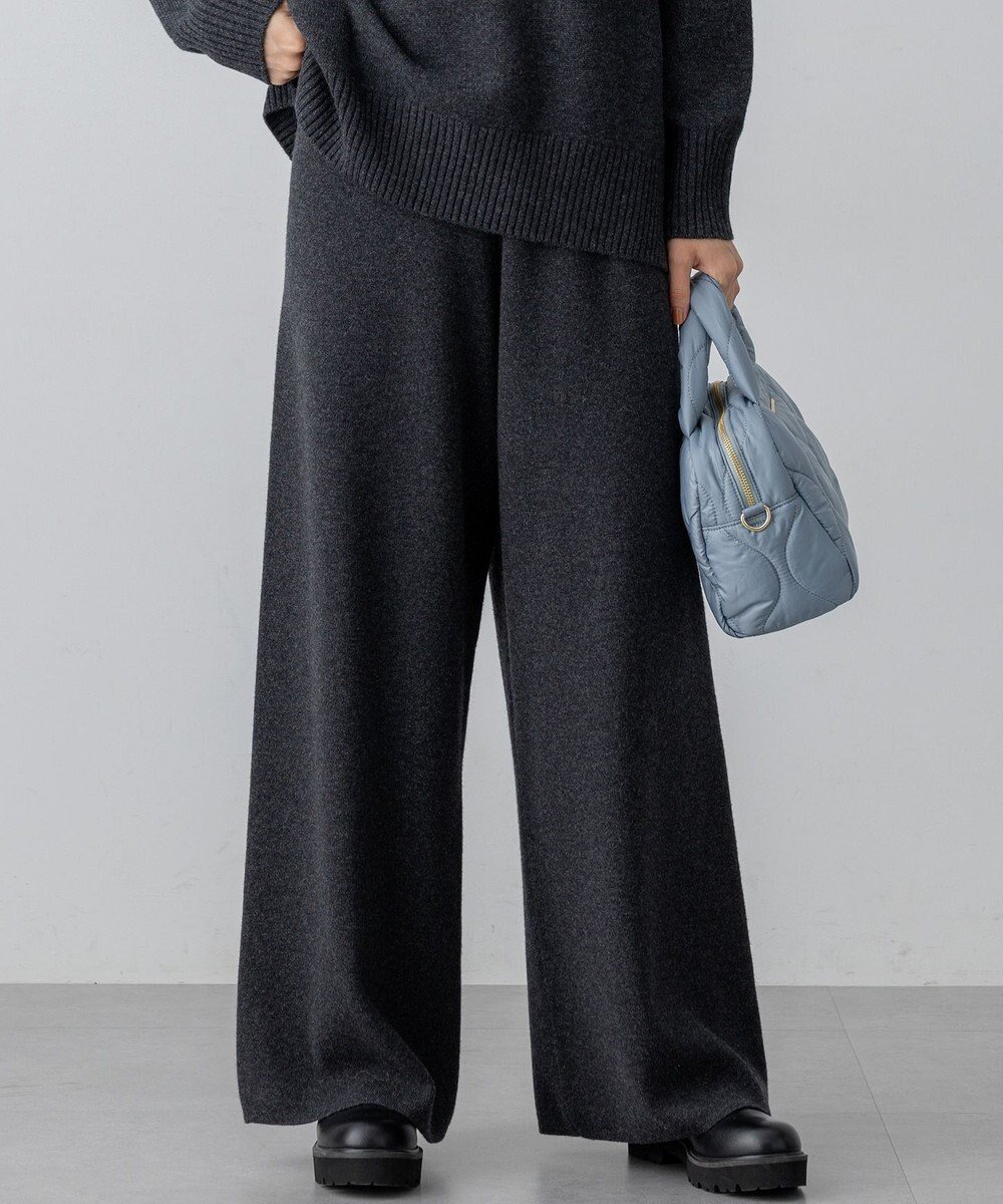 【23区/NIJYUSANKU】の【見上愛さん着用/LEE掲載/洗える】カシミヤブレンド ニット パンツ インテリア・キッズ・メンズ・レディースファッション・服の通販 founy(ファニー) 　雑誌掲載アイテム　Magazine Picks & Fashion Features　ファッション雑誌　Fashion Magazines　リー　LEE　ファッション　Fashion　レディースファッション　Fashion for Women　パンツ　Pants & Trousers　1月号　January Issue　イタリア　Italy　洗える　Machine Washable　雑誌　Magazine, Fashion Magazine　パターン　Pattern, Design Print　リュクス　Luxury, Elegant, High-End, Chic　ワイド　Wide, Wide Fit　A/W・秋冬　Autumn/Winter　冬　Winter / This Winter　エレガント 上品　Elegant　2025年　2025　2025-2026秋冬・A/W　Autumn/Winter 2025–26 AW25–26　グレー系|ID: prp329100004877123 ipo3291000000036380063