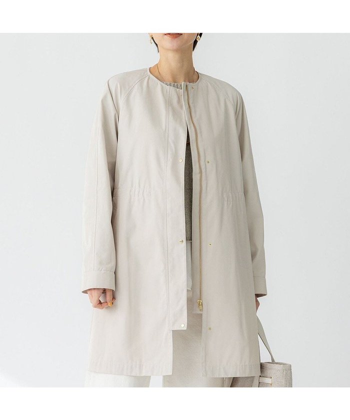 【23区/NIJYUSANKU】の【撥水加工】ライトツイル ノーカラーコート インテリア・キッズ・メンズ・レディースファッション・服の通販 founy(ファニー) https://founy.com/ ファッション Fashion レディースファッション Fashion for Women アウター Coat / Outerwear Collection コート・ロングコート・ピーコート Long Coats, Peacoats & More レディースジャケット・軽アウター Jackets インナー Innerwear 春 Spring ジャケット Jacket, Outerwear スカーフ Scarf, Neckwear ストール Stole, Wrap ツイル Twist, Twisted Detail ドット Polka Dot, Dot Pattern S/S・春夏 SS, Spring/Summer, Warm Season 夏 Summer 2025年 2025 2025春夏・S/S Spring/Summer 2025 SS25 |ID: prp329100004877131 ipo3291000000036380148