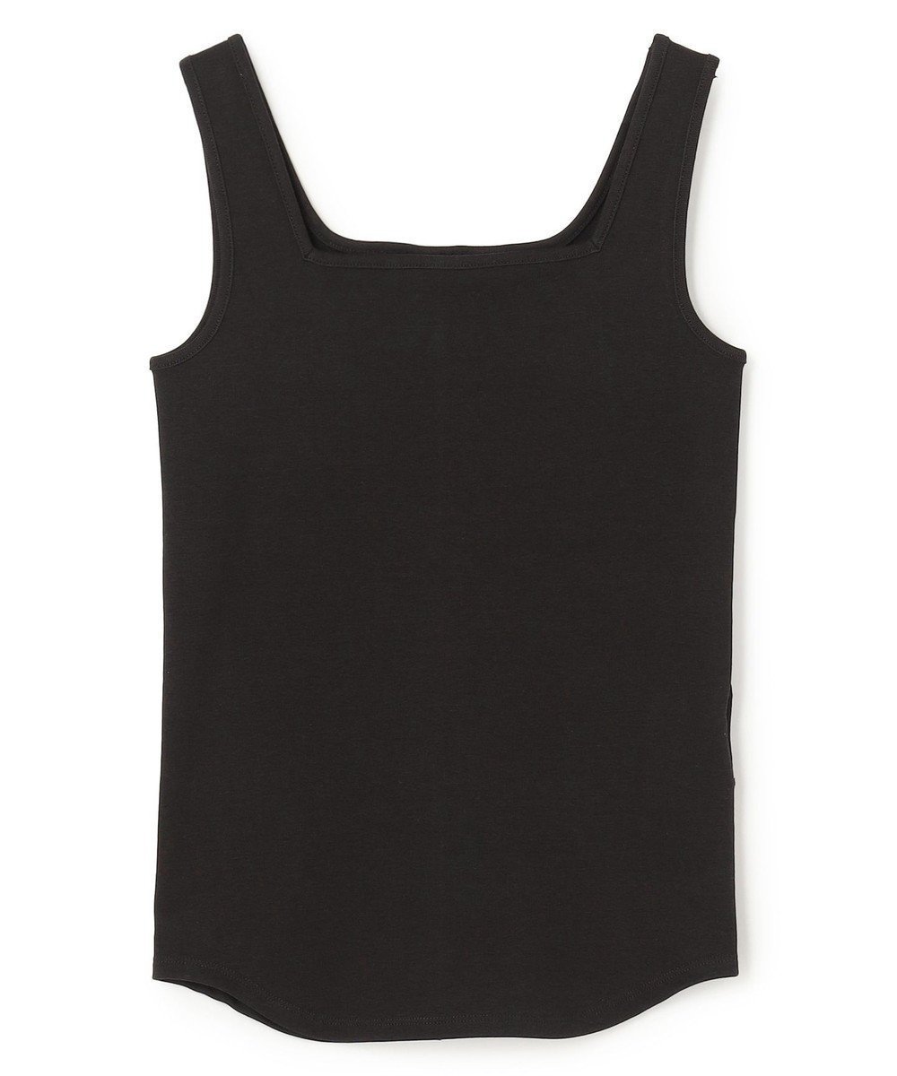 【アンフィーロ 自由区/UNFILO】のフライス スクエアタンク インテリア・キッズ・メンズ・レディースファッション・服の通販 founy(ファニー) 　ファッション　Fashion　レディースファッション　Fashion for Women　トップス・カットソー　Cut & Sew Tops　インナー　Innerwear　春　Spring　カッティング　Cutting Detail　カーディガン　Cardigan, Knitwear　抗菌　Antibacterial, Bacteria-Resistant　スクエア　Square, Square Shape　ストレッチ　Stretch, Stretchy Fabric　タンク　Tank Top, Sleeveless Top　デコルテ　Décolleté, Neckline　S/S・春夏　SS, Spring/Summer, Warm Season　再入荷　Restock / Back in Stock　夏　Summer　新作・新入荷　New Arrivals / New In　ブラック|ID: prp329100004877134 ipo3291000000036380416