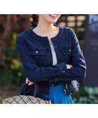 【ティアクラッセ/Tiaclasse】のノーカラーデニムジャケット 人気、トレンドファッション・服の通販 founy(ファニー) ファッション Fashion レディースファッション Fashion for Women アウター Coat / Outerwear Collection レディースジャケット・軽アウター Jackets デニムジャケット / カジュアルアウター Denim Jackets コンパクト Compact, Small Size ショート Short, Short Length シルバー Silver, Metallic Silver ジャケット Jacket, Outerwear デニム Denim, Jeans Material パール Pearl, Pearl Accent フリル Frill, Ruffle エレガント 上品 Elegant 夏 Summer S/S・春夏 SS, Spring/Summer, Warm Season A/W・秋冬 Autumn/Winter thumbnail ネイビー|ID: prp329100004877137 ipo3291000000036380430