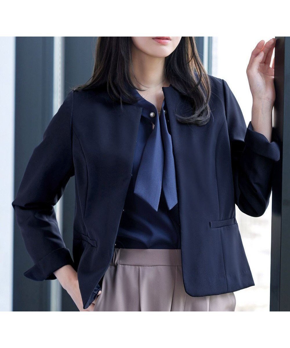 【ティアクラッセ/Tiaclasse】の【ダブルクロス】ノーカラージャケット 人気、トレンドファッション・服の通販 founy(ファニー) 　ファッション　Fashion　レディースファッション　Fashion for Women　アウター　Coat / Outerwear Collection　レディースジャケット・軽アウター　Jackets　ノーカラージャケット / シンプル上品コーデ　Collarless Jackets　アクセサリー　Fashion Accessories　ウォッシャブル　Machine Washable　春　Spring　秋　Autumn　ジャケット　Jacket, Outerwear　スリット　Slit, Slit Detail　スーツ　Suit, Formalwear　ダブル　Double, Double-Breasted　フォルム　Silhouette, Form　フォーマル　Formal, Dressy　ポケット　Pocket, Pocket Detail　冬　Winter / This Winter　A/W・秋冬　Autumn/Winter　S/S・春夏　SS, Spring/Summer, Warm Season　夏　Summer　セレモニー　Ceremony　入学式　Entrance Ceremony　卒業式　Graduation Ceremony　ビジネス 仕事 通勤　Business / Work / Commuting　 other-1|ID: prp329100004877139 ipo3291000000036380456