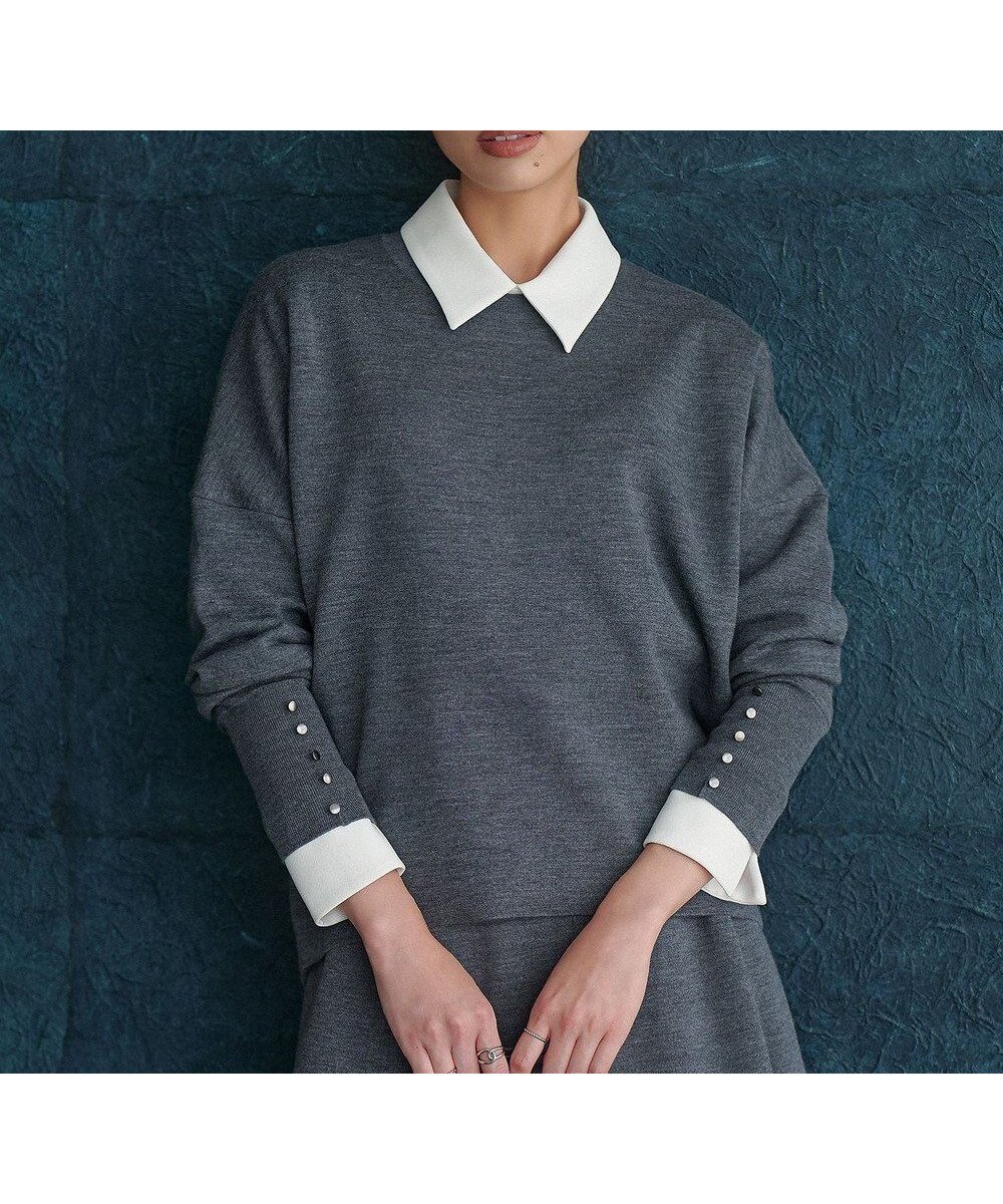 【アイシービー/iCB】の【洗える】 シルキーウールダブルフェイス ニットプルオーバー インテリア・キッズ・メンズ・レディースファッション・服の通販 founy(ファニー) 　ファッション　Fashion　レディースファッション　Fashion for Women　トップス・カットソー　Cut & Sew Tops　ニット　Knit Tops & Sweaters　カジュアルプルオーバー・ニットトップス　Pullovers & Knit Tops / Casual Pullovers　洗える　Machine Washable　コンパクト　Compact, Small Size　スタイリッシュ　Stylish, Fashionable　セーター　Sweater, Knitwear　ダウン　Down, Puffer　なめらか　Smooth, Silky Texture　フレア　Flare, Flared　ボトム　Bottoms, Lower Wear　メタル　Metal, Metal Parts　リラックス　Relax, Relaxed Fit　A/W・秋冬　Autumn/Winter　おすすめ　Recommended / Our Picks　2025年　2025　2025-2026秋冬・A/W　Autumn/Winter 2025–26 AW25–26　ミディアムグレー|ID: prp329100004877161 ipo3291000000036380690