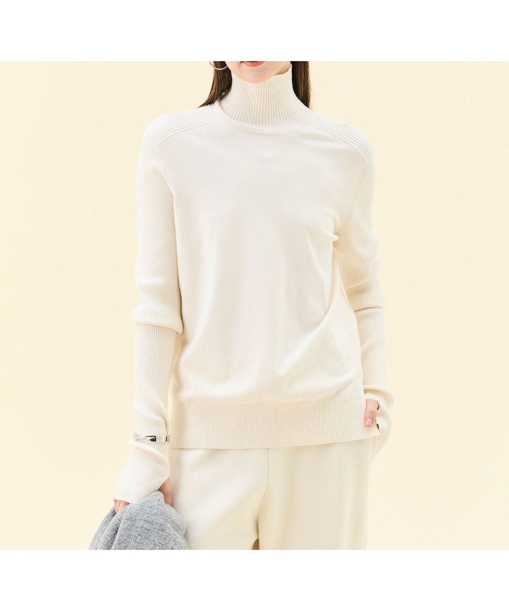 【ベイジ,/BEIGE,】の【洗える】WILLOW / サムホールハイネックニット インテリア・キッズ・メンズ・レディースファッション・服の通販 founy(ファニー) 　ファッション　Fashion　レディースファッション　Fashion for Women　トップス・カットソー　Cut & Sew Tops　ニット　Knit Tops & Sweaters　おすすめ　Recommended / Our Picks　シンプル　Simple, Minimal　ストレッチ　Stretch, Stretchy Fabric　スリット　Slit, Slit Detail　セーター　Sweater, Knitwear　タイトスカート　Pencil Skirt, Tight Skirt　タートル　Turtleneck, Turtle Collar　ハイネック　High Neck, Mock Neck　ロング　Long, Long-Length　ワイド　Wide, Wide Fit　人気　Popular, Best Seller　洗える　Machine Washable　A/W・秋冬　Autumn/Winter　Ecru|ID: prp329100004877169 ipo3291000000036380824