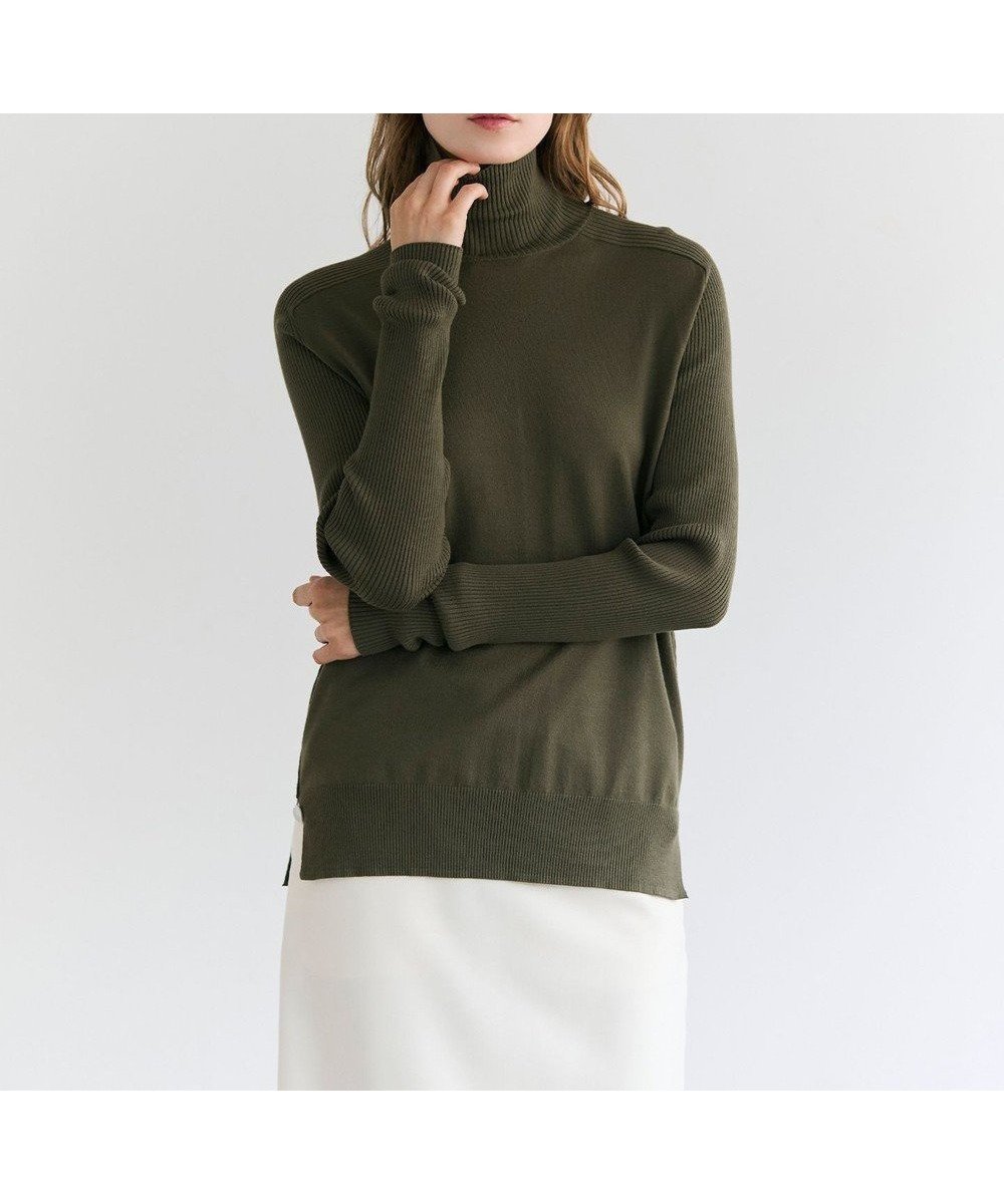 【ベイジ,/BEIGE,】の【洗える】WILLOW / サムホールハイネックニット インテリア・キッズ・メンズ・レディースファッション・服の通販 founy(ファニー) 　ファッション　Fashion　レディースファッション　Fashion for Women　トップス・カットソー　Cut & Sew Tops　ニット　Knit Tops & Sweaters　おすすめ　Recommended / Our Picks　シンプル　Simple, Minimal　ストレッチ　Stretch, Stretchy Fabric　スリット　Slit, Slit Detail　セーター　Sweater, Knitwear　タイトスカート　Pencil Skirt, Tight Skirt　タートル　Turtleneck, Turtle Collar　ハイネック　High Neck, Mock Neck　ロング　Long, Long-Length　ワイド　Wide, Wide Fit　人気　Popular, Best Seller　洗える　Machine Washable　A/W・秋冬　Autumn/Winter　Khaki|ID: prp329100004877169 ipo3291000000036380829