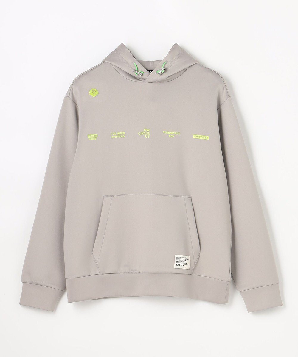 【ピーダブリュサーキュラス/PW CIRCULUS】の【WOMEN】リラクシングジャージーフーディ ゴルフウェア レディース インテリア・キッズ・メンズ・レディースファッション・服の通販 founy(ファニー) 　ファッション　Fashion　レディースファッション　Fashion for Women　トップス・カットソー　Cut & Sew Tops　レディースパーカー・カジュアルフーディー　Casual Hoodies & Sweatshirts　スウェット・クルーネックトップス　Sweatshirts & Crewnecks / Relaxed Fit Sweat Tops　春　Spring　グラフィック　Graphic, Graphic Design　コンパクト　Compact, Small Size　軽量　Lightweight, Ultra Light　シンプル　Simple, Minimal　スウェット / スエット　Sweatshirt, Sweatwear　ストレッチ　Stretch, Stretchy Fabric　とろみ　Fluid, Flowy Fabric　人気　Popular, Best Seller　フロント　Front, Front Design　プリント　Print, Printed Pattern　ラバー　Rubber, Rubber Sole　S/S・春夏　SS, Spring/Summer, Warm Season　夏　Summer　エレガント 上品　Elegant　ゴルフ　Golf　グレー系|ID: prp329100004877398 ipo3291000000036383657