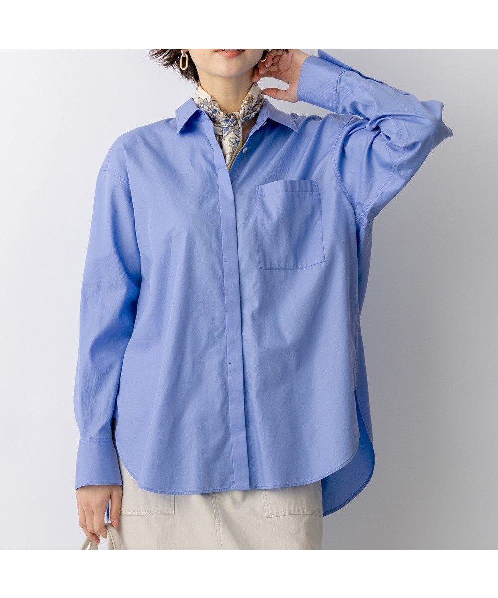 【23区/NIJYUSANKU】の【Oggi掲載・見上愛さん着用】CANCLINI シャーティング ルーズフィットシャツ インテリア・キッズ・メンズ・レディースファッション・服の通販 founy(ファニー) 　雑誌掲載アイテム　Magazine Picks & Fashion Features　ファッション雑誌　Fashion Magazines　オッジ　Oggi　ファッション　Fashion　レディースファッション　Fashion for Women　トップス・カットソー　Cut & Sew Tops　シャツ・ブラウス・オフィスカジュアル　Elegant Blouses & Button-Ups　イエロー　Yellow　イタリア　Italy　インポート　Imported Fashion　春　Spring　4月号　April Issue　ストライプ　Stripe, Striped Pattern　雑誌　Magazine, Fashion Magazine　ツイル　Twist, Twisted Detail　フォルム　Silhouette, Form　フレア　Flare, Flared　ベーシック　Basic, Essential　レギュラー　Regular, Standard Fit　ワイド　Wide, Wide Fit　S/S・春夏　SS, Spring/Summer, Warm Season　夏　Summer　エレガント 上品　Elegant　2026年　2026　ブルー系|ID: prp329100004877399 ipo3291000000036383671