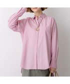 【23区/NIJYUSANKU】の【Oggi掲載・見上愛さん着用】CANCLINI シャーティング ルーズフィットシャツ ピンク×サックスストライプ|ID: prp329100004877399 ipo3291000000036383672