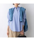 【23区/NIJYUSANKU】の【Oggi掲載・見上愛さん着用】CANCLINI シャーティング ルーズフィットシャツ サックス×ピンクストライプ|ID: prp329100004877399 ipo3291000000036383674