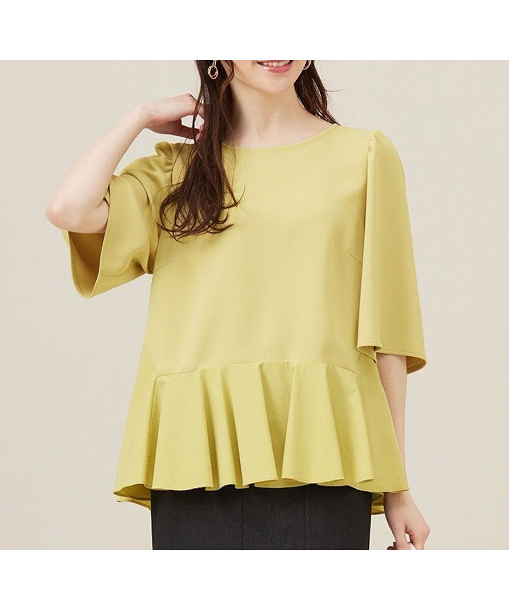 【エニィ スィス/any SiS】の【撥水・接触冷感・UVカット】コンフォートイージーペプラム ブラウス インテリア・キッズ・メンズ・レディースファッション・服の通販 founy(ファニー) 　ファッション　Fashion　レディースファッション　Fashion for Women　トップス・カットソー　Cut & Sew Tops　シャツ・ブラウス・オフィスカジュアル　Elegant Blouses & Button-Ups　イエロー　Yellow　オレンジ　Orange　春　Spring　秋　Autumn　コンビ　Combo, Combination Style　ストレッチ　Stretch, Stretchy Fabric　デニム　Denim, Jeans Material　バランス　Balance, Style Balance　ベーシック　Basic, Essential　ペプラム　Peplum, Flared Hem　ボトム　Bottoms, Lower Wear　モノトーン　Monotone, Black and White　ロング　Long, Long-Length　ワイド　Wide, Wide Fit　S/S・春夏　SS, Spring/Summer, Warm Season　おすすめ　Recommended / Our Picks　夏　Summer　新作・新入荷　New Arrivals / New In　イエロー|ID: prp329100004877428 ipo3291000000036383852