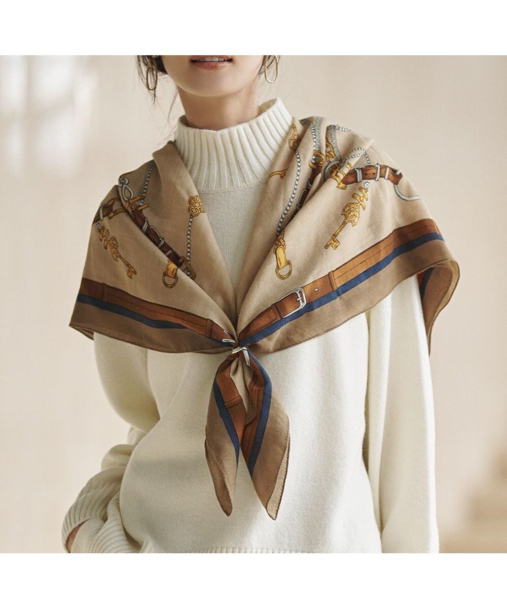 【23区/NIJYUSANKU】の【好評につき追加/Oggi・LEE掲載】ウール カシミヤ ストール インテリア・キッズ・メンズ・レディースファッション・服の通販 founy(ファニー) 　雑誌掲載アイテム　Magazine Picks & Fashion Features　ファッション雑誌　Fashion Magazines　リー　LEE　ファッジ　FUDGE　オッジ　Oggi　ファッション　Fashion　レディースファッション　Fashion for Women　10月号　October Issue　1月号　January Issue　2025年　2025　2025-2026秋冬・A/W　Autumn/Winter 2025–26 AW25–26　2月号　February Issue, Feb. Edition　クール　Cool, Chic　ショール　Shawl, Wrap　ストール　Stole, Wrap　プリント　Print, Printed Pattern　ロング　Long, Long-Length　夏　Summer　S/S・春夏　SS, Spring/Summer, Warm Season　A/W・秋冬　Autumn/Winter　雑誌　Magazine, Fashion Magazine　ベージュ系|ID: prp329100004877429 ipo3291000000036383857