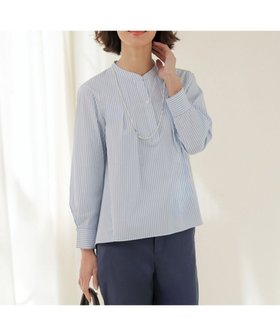 【ジェイ プレス/J.PRESS】の【WEB限定カラーあり】コンパクトエステネージュ スキッパー ブラウス 人気、トレンドファッション・服の通販 founy(ファニー) ファッション Fashion レディースファッション Fashion for Women トップス・カットソー Cut & Sew Tops シャツ・ブラウス・オフィスカジュアル Elegant Blouses & Button-Ups 春 Spring カフス Cuff Design ギンガム Gingham, Gingham Fabric クラシック Classic, Timeless Style スキッパー Skipper, Open Collar ストライプ Stripe, Striped Pattern バランス Balance, Style Balance ボックス Boxy, Box Shape S/S・春夏 SS, Spring/Summer, Warm Season 夏 Summer |ID:prp329100004877430