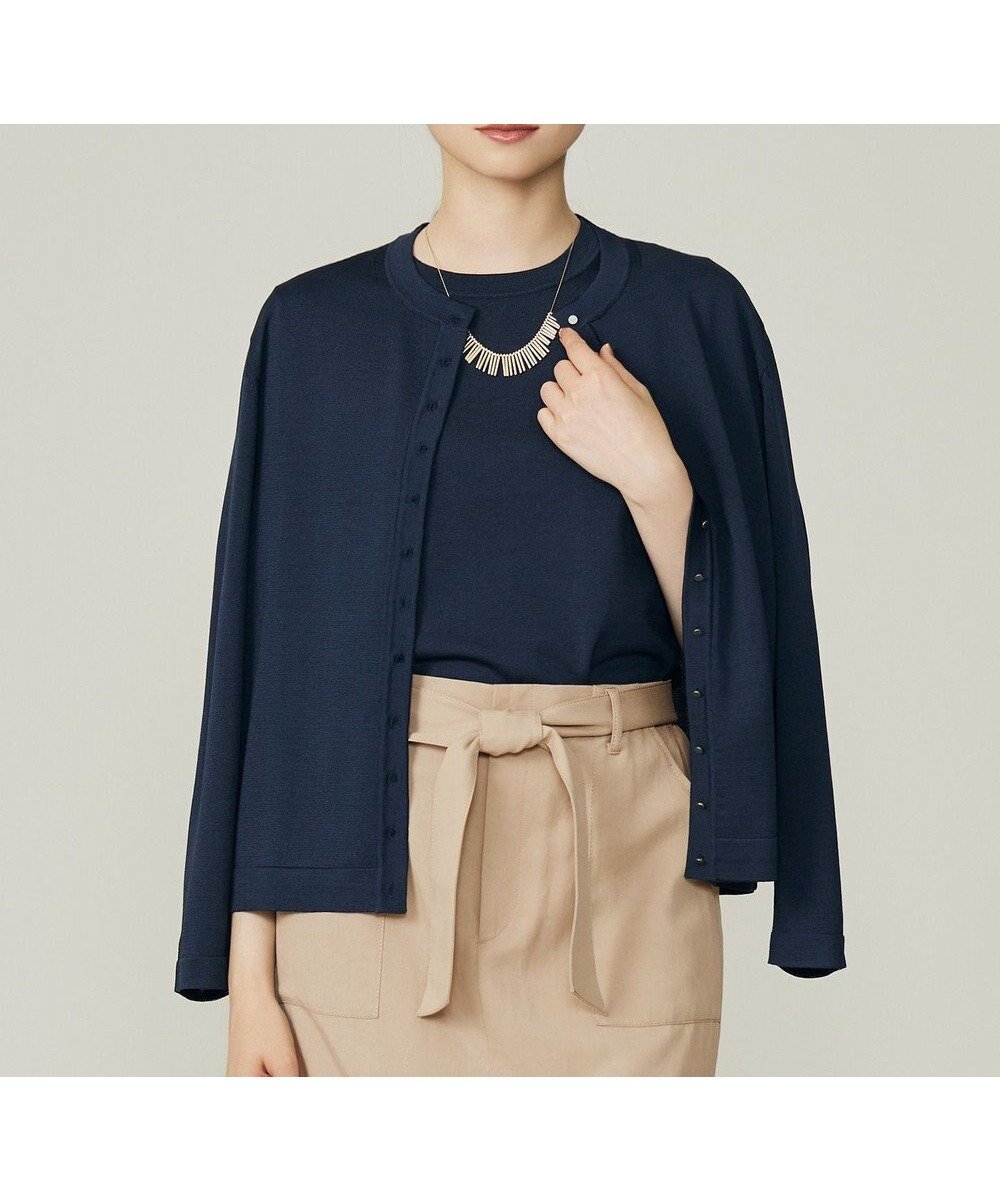 【自由区/JIYU-KU】の【アンサンブル対応】アセテートコットン カーディガン 人気、トレンドファッション・服の通販 founy(ファニー) 　ファッション　Fashion　レディースファッション　Fashion for Women　トップス・カットソー　Cut & Sew Tops　カーディガン・羽織り　Layered Style Cardigans　アンサンブルニット　Knit Ensembles & Twin Sets　おすすめ　Recommended / Our Picks　アクセサリー　Fashion Accessories　アンサンブル　Ensemble Set　カーディガン　Cardigan, Knitwear　クラシック　Classic, Timeless Style　シンプル　Simple, Minimal　ドロップ　Drop Shoulder, Dropped Style　ベーシック　Basic, Essential　メタル　Metal, Metal Parts　リラックス　Relax, Relaxed Fit　エレガント 上品　Elegant　A/W・秋冬　Autumn/Winter　 other-1|ID: prp329100004877872 ipo3291000000036387901