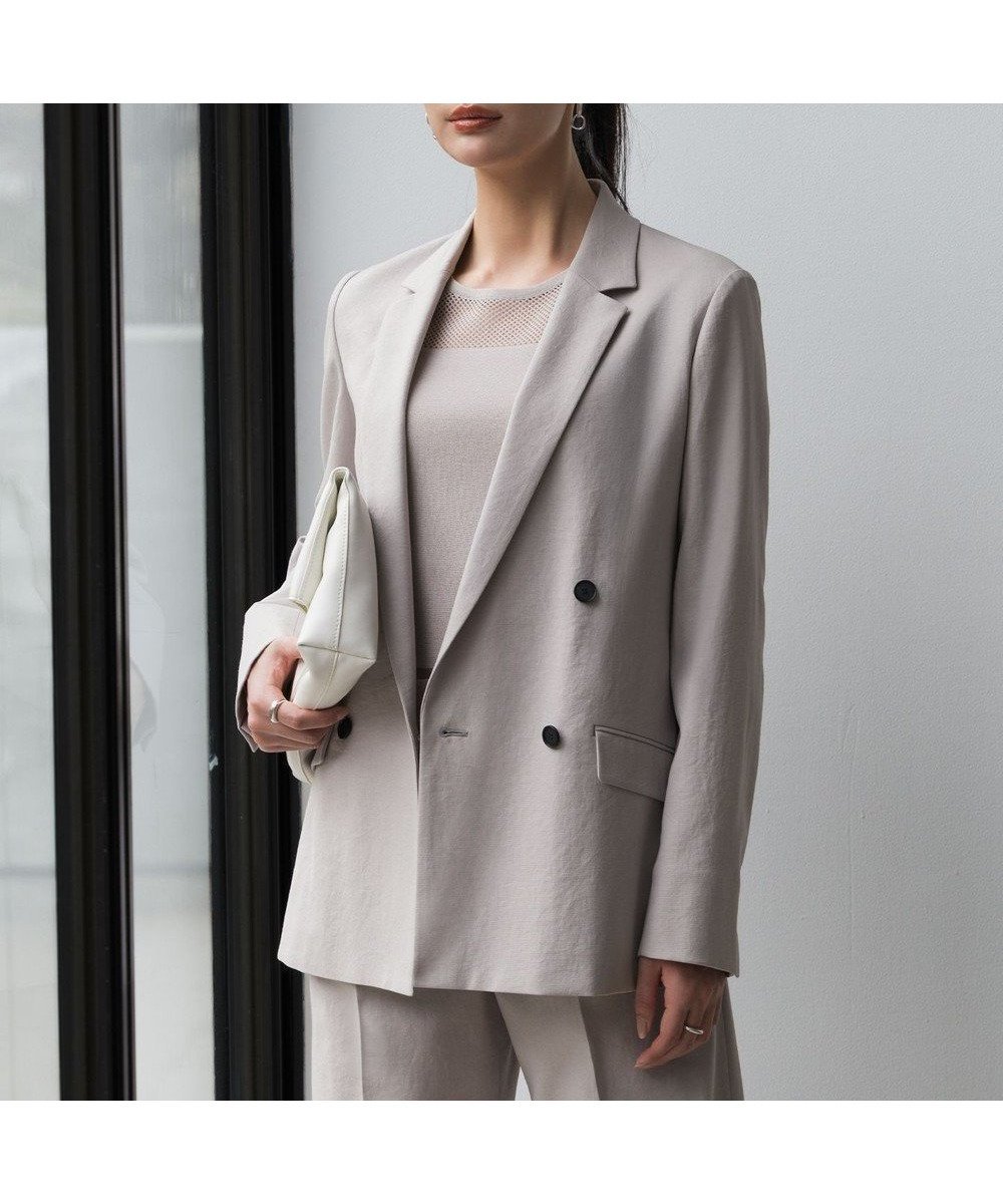 【アイシービー/iCB】のLooseWeave ダブルブレストジャケット インテリア・キッズ・メンズ・レディースファッション・服の通販 founy(ファニー) 　雑誌掲載アイテム　Magazine Picks & Fashion Features　ファッション雑誌　Fashion Magazines　クラッシィ　CLASSY.　ファッション　Fashion　レディースファッション　Fashion for Women　アウター　Coat / Outerwear Collection　レディースジャケット・軽アウター　Jackets　テーラードジャケット / 通勤・きれいめスタイル　Tailored Jackets & Blazers　春　Spring　洗える　Machine Washable　4月号　April Issue　ジャケット　Jacket, Outerwear　ストレッチ　Stretch, Stretchy Fabric　セットアップ　Set-Up, Coordinated Outfit　雑誌　Magazine, Fashion Magazine　定番　Standard, Basic Item　ワイド　Wide, Wide Fit　S/S・春夏　SS, Spring/Summer, Warm Season　おすすめ　Recommended / Our Picks　夏　Summer　エレガント 上品　Elegant　セレモニー　Ceremony　ビジネス 仕事 通勤　Business / Work / Commuting　2026年　2026　トープ|ID: prp329100004877886 ipo3291000000036388042