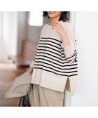 【アンフィーロ 自由区/UNFILO】のマイビューティニット クルーネック 人気、トレンドファッション・服の通販 founy(ファニー) ファッション Fashion レディースファッション Fashion for Women トップス・カットソー Cut & Sew Tops ニット Knit Tops & Sweaters ウォッシャブル Machine Washable カーディガン Cardigan, Knitwear 抗菌 Antibacterial, Bacteria-Resistant セーター Sweater, Knitwear タートルネック Turtleneck, High Neck 人気 Popular, Best Seller ヘムライン Hemline, Bottom Cut ペプラム Peplum, Flared Hem リラックス Relax, Relaxed Fit ワイド Wide, Wide Fit A/W・秋冬 Autumn/Winter thumbnail ベージュボーダー|ID: prp329100004877903 ipo3291000000036388179