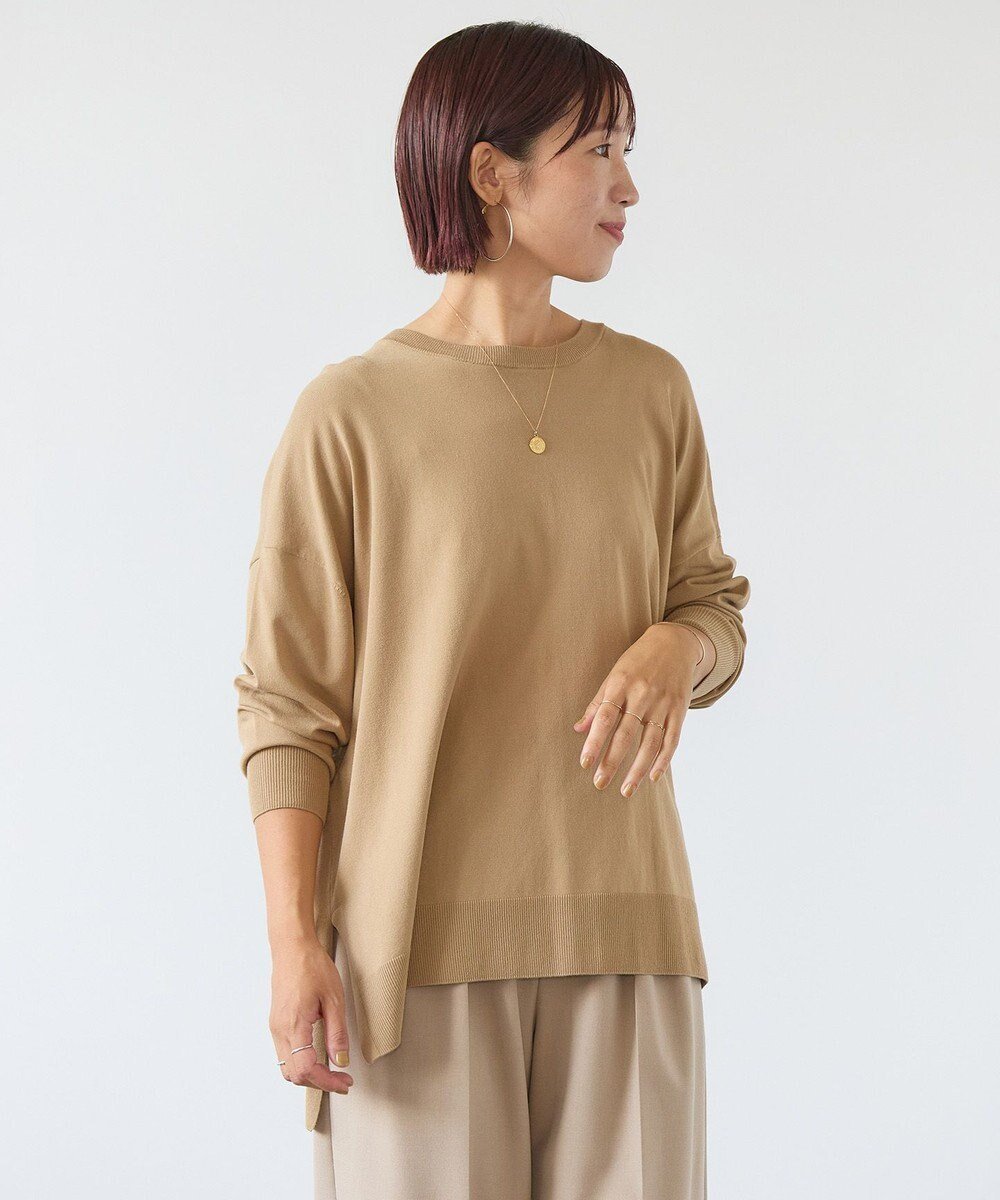 【アンフィーロ 自由区/UNFILO】のマイビューティニット クルーネック インテリア・キッズ・メンズ・レディースファッション・服の通販 founy(ファニー) ファッション Fashion レディースファッション Fashion for Women トップス・カットソー Cut & Sew Tops ニット Knit Tops & Sweaters ウォッシャブル Machine Washable カーディガン Cardigan, Knitwear 抗菌 Antibacterial, Bacteria-Resistant セーター Sweater, Knitwear タートルネック Turtleneck, High Neck 人気 Popular, Best Seller ヘムライン Hemline, Bottom Cut ペプラム Peplum, Flared Hem リラックス Relax, Relaxed Fit ワイド Wide, Wide Fit A/W・秋冬 Autumn/Winter キャメル|ID: prp329100004877903 ipo3291000000036388190