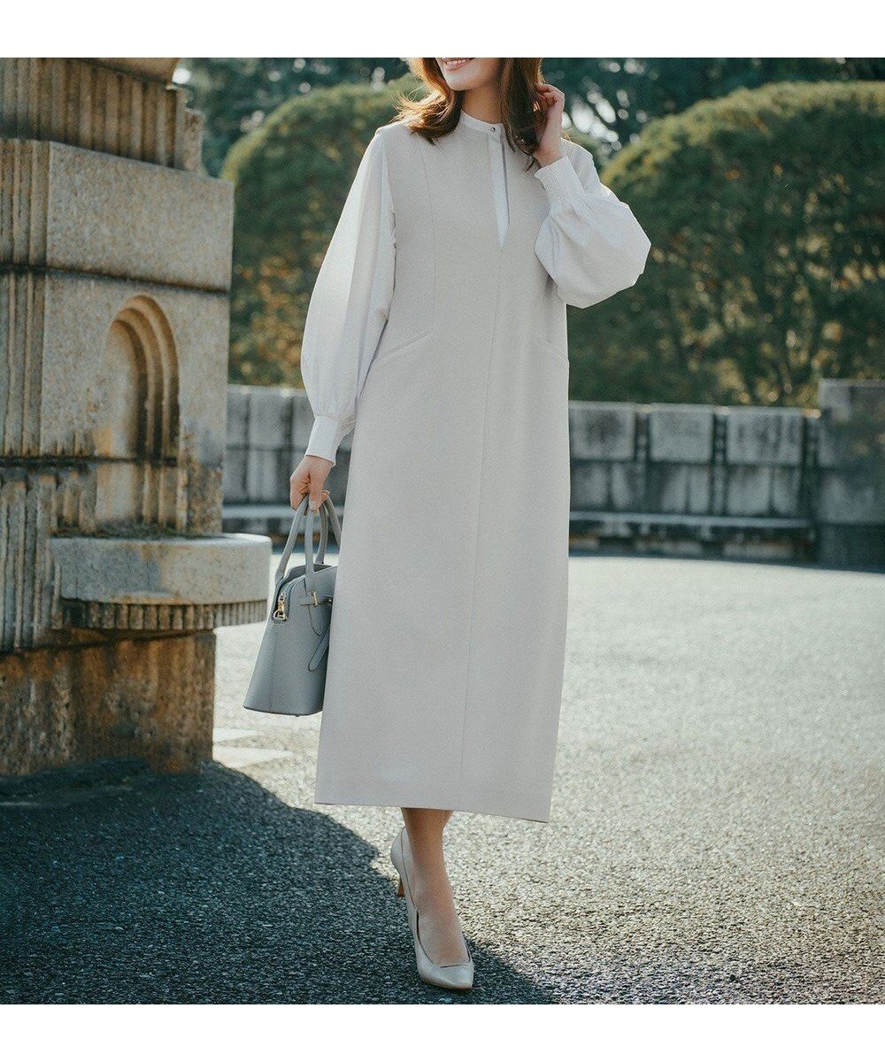 【アンフィーロ 自由区/UNFILO】のBEAUTY MOVE キーネック ジャンスカ インテリア・キッズ・メンズ・レディースファッション・服の通販 founy(ファニー) 　ファッション　Fashion　レディースファッション　Fashion for Women　スカート　Skirts　インナー　Innerwear　春　Spring　吸水　Absorbent, Quick-Dry　ジャケット　Jacket, Outerwear　ジョーゼット　Georgette, Semi-Sheer Fabric　ストレッチ　Stretch, Stretchy Fabric　ストレート　Straight, Straight Cut　スニーカー　Sneakers, Trainers　スリット　Slit, Slit Detail　フラット　Flat, Flat Shoes　ポケット　Pocket, Pocket Detail　楽ちん　Easy Fit, Comfortable　ワイド　Wide, Wide Fit　S/S・春夏　SS, Spring/Summer, Warm Season　夏　Summer　エレガント 上品　Elegant　新作・新入荷　New Arrivals / New In　ライトグレー|ID: prp329100004879249 ipo3291000000036408256