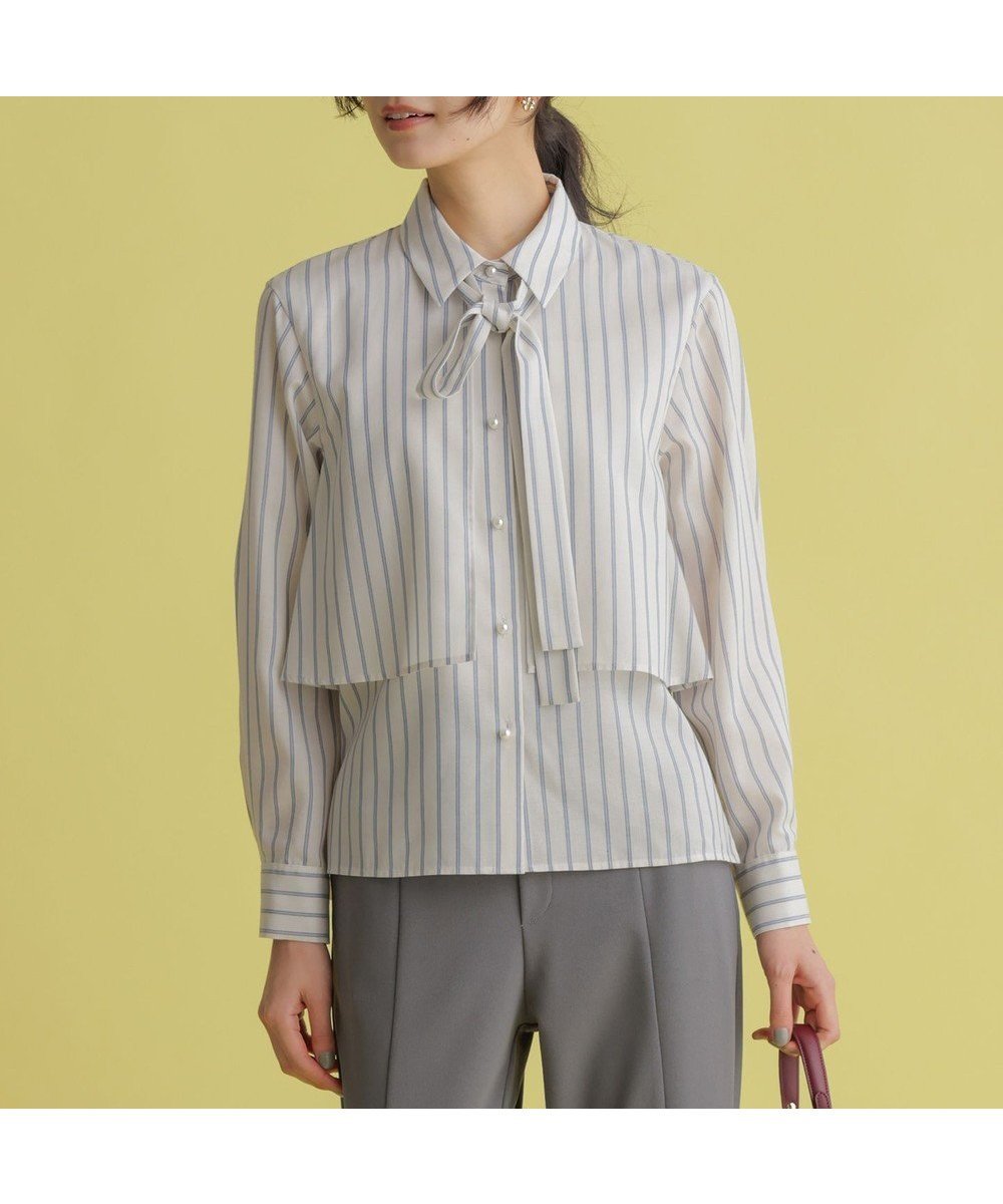 【組曲/KUMIKYOKU】のニューリヨセルシャーティングマルチWAY ブラウス インテリア・キッズ・メンズ・レディースファッション・服の通販 founy(ファニー) ファッション Fashion レディースファッション Fashion for Women トップス・カットソー Cut & Sew Tops シャツ・ブラウス・オフィスカジュアル Elegant Blouses & Button-Ups 春 Spring ギンガム Gingham, Gingham Fabric ストライプ Stripe, Striped Pattern 定番 Standard, Basic Item バランス Balance, Style Balance パール Pearl, Pearl Accent フレア Flare, Flared ベーシック Basic, Essential ボトム Bottoms, Lower Wear 羽織 Haori, Light Jacket 無地 Plain, Solid Color ヨーク Yoke, Yoke Design S/S・春夏 SS, Spring/Summer, Warm Season 夏 Summer ベージュストライプ系1|ID: prp329100004879258 ipo3291000000036408317
