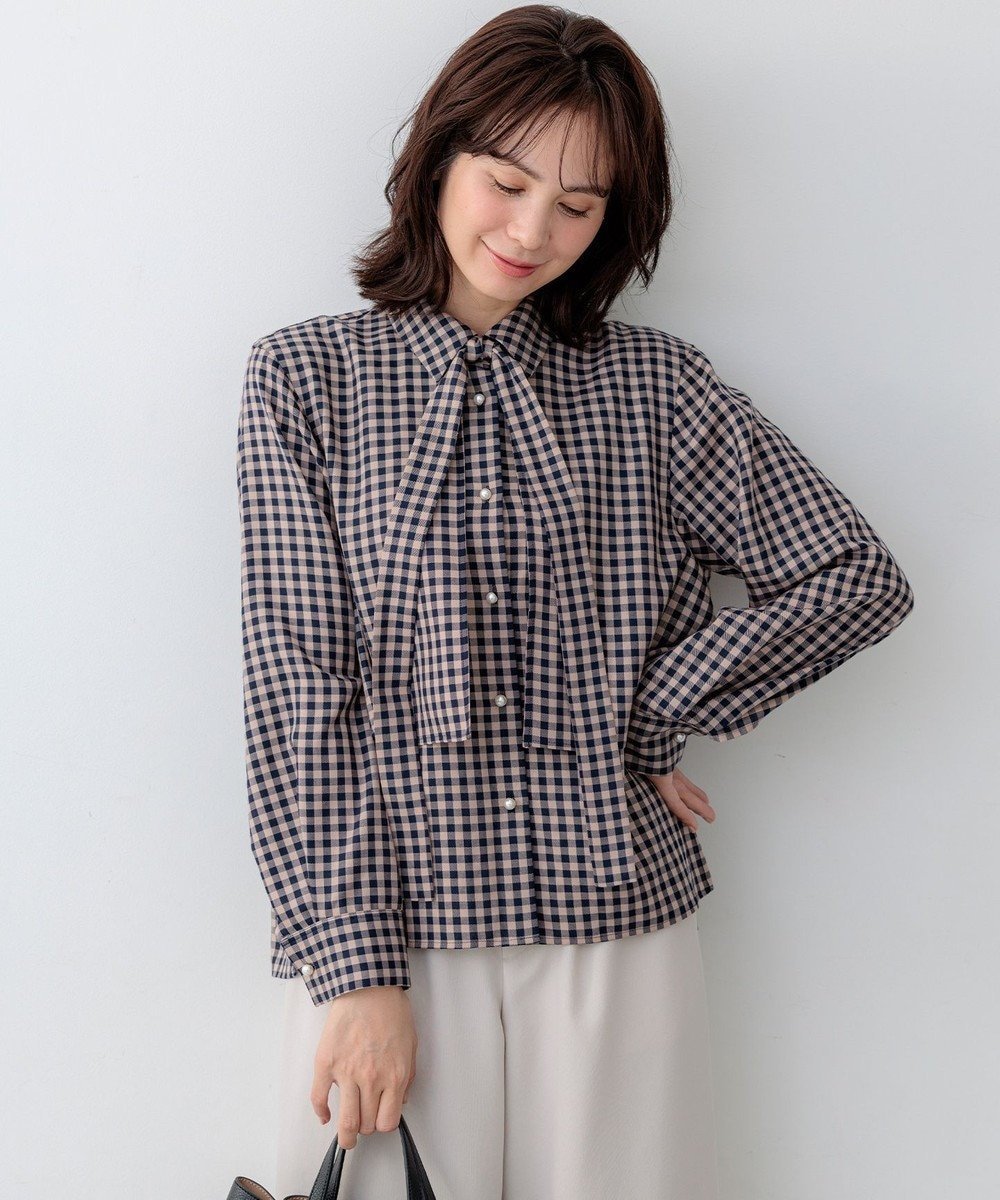 【組曲/KUMIKYOKU】のニューリヨセルシャーティングマルチWAY ブラウス インテリア・キッズ・メンズ・レディースファッション・服の通販 founy(ファニー) ファッション Fashion レディースファッション Fashion for Women トップス・カットソー Cut & Sew Tops シャツ・ブラウス・オフィスカジュアル Elegant Blouses & Button-Ups 春 Spring ギンガム Gingham, Gingham Fabric ストライプ Stripe, Striped Pattern 定番 Standard, Basic Item バランス Balance, Style Balance パール Pearl, Pearl Accent フレア Flare, Flared ベーシック Basic, Essential ボトム Bottoms, Lower Wear 羽織 Haori, Light Jacket 無地 Plain, Solid Color ヨーク Yoke, Yoke Design S/S・春夏 SS, Spring/Summer, Warm Season 夏 Summer ベージュギンガム系3|ID: prp329100004879258 ipo3291000000036408323