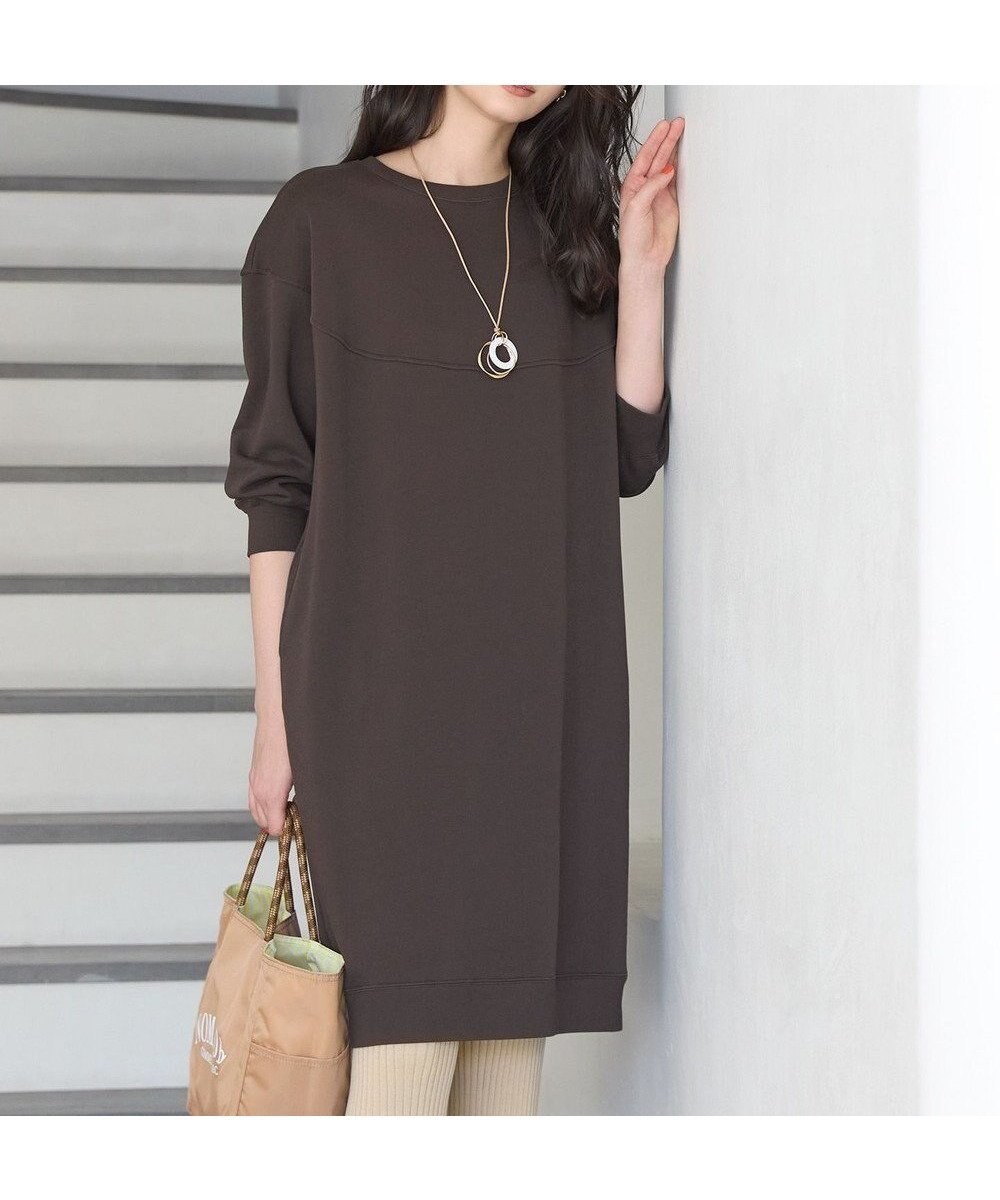 【23区/NIJYUSANKU】の【SLOW/一部店舗限定】ハイゲージテリー デザイン ワンピース インテリア・キッズ・メンズ・レディースファッション・服の通販 founy(ファニー) ファッション Fashion レディースファッション Fashion for Women ワンピース Dresses 春 Spring コンパクト Compact, Small Size トレンド Trend, Trending Now バランス Balance, Style Balance パーカー Hoodie, Parka フレア Flare, Flared ヨーク Yoke, Yoke Design リラックス Relax, Relaxed Fit ループ Loop, Loop Knit レギンス Leggings, Stretch Pants S/S・春夏 SS, Spring/Summer, Warm Season 夏 Summer 2026年 2026 ダークブラウン系|ID: prp329100004879267 ipo3291000000036408414