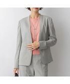 【23区/NIJYUSANKU】のアイアスマットストレッチ ノーカラージャケット 人気、トレンドファッション・服の通販 founy(ファニー) ファッション Fashion レディースファッション Fashion for Women アウター Coat / Outerwear Collection レディースジャケット・軽アウター Jackets ノーカラージャケット / シンプル上品コーデ Collarless Jackets 春 Spring ジャケット Jacket, Outerwear ストレッチ Stretch, Stretchy Fabric セットアップ Set-Up, Coordinated Outfit テーパード Tapered, Tapered Pants デニム Denim, Jeans Material ワイド Wide, Wide Fit S/S・春夏 SS, Spring/Summer, Warm Season おすすめ Recommended / Our Picks 夏 Summer エレガント 上品 Elegant ビジネス 仕事 通勤 Business / Work / Commuting 2026年 2026 thumbnail ライトグレー系|ID: prp329100004880074 ipo3291000000036416330