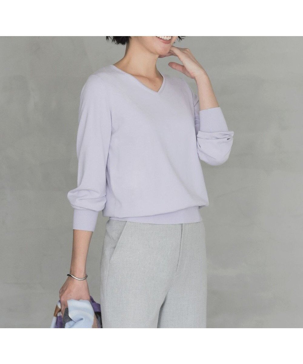 【ジェイ プレス/J.PRESS】の【人気のため新色追加】PRINCE Vネック ニット インテリア・キッズ・メンズ・レディースファッション・服の通販 founy(ファニー) 　ファッション　Fashion　レディースファッション　Fashion for Women　トップス・カットソー　Cut & Sew Tops　ニット　Knit Tops & Sweaters　Vネックトップス　V-Neck Tops / V-Cut Neckline Shirts　イエロー　Yellow　インナー　Innerwear　ストレッチ　Stretch, Stretchy Fabric　セーター　Sweater, Knitwear　定番　Standard, Basic Item　なめらか　Smooth, Silky Texture　人気　Popular, Best Seller　バランス　Balance, Style Balance　パイピング　Piping, Trim Design　フェミニン　Feminine, Girly　ベーシック　Basic, Essential　ラベンダー　Lavender　A/W・秋冬　Autumn/Winter　エレガント 上品　Elegant　ラベンダー系|ID: prp329100004880080 ipo3291000000036416435