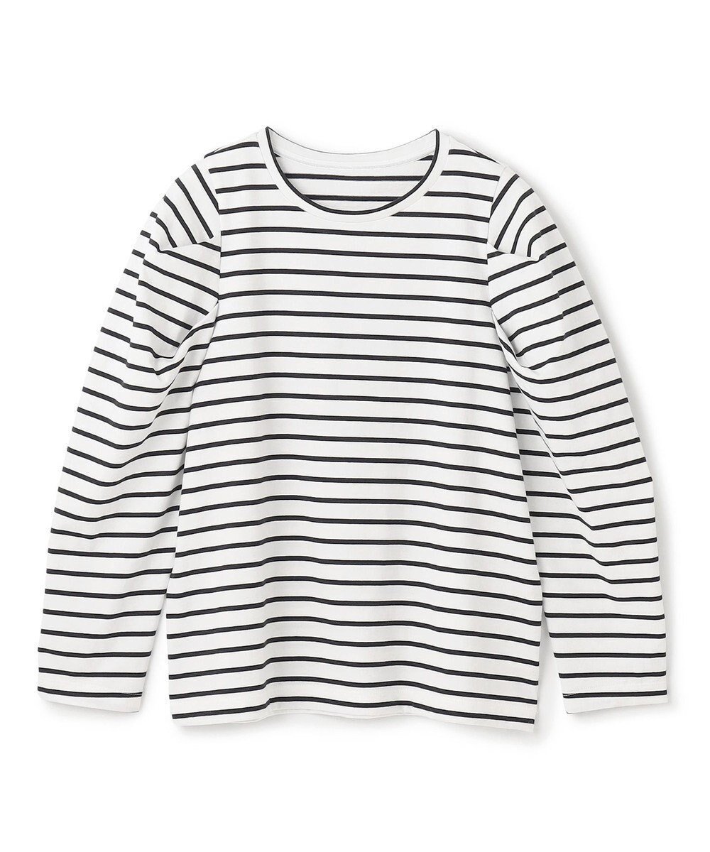 【アンフィーロ 自由区/UNFILO】のタックスリーブT インテリア・キッズ・メンズ・レディースファッション・服の通販 founy(ファニー) ファッション Fashion レディースファッション Fashion for Women トップス・カットソー Cut & Sew Tops シャツ・ブラウス・オフィスカジュアル Elegant Blouses & Button-Ups ロングTシャツ・Tシャツ Longline T-Shirts & Tees カットソー・ベーシックTシャツ Cut-and-Sewn Tops / Stretch Tees & Basics カットソー Cut and Sewn Top シンプル Simple, Minimal ストレッチ Stretch, Stretchy Fabric スリーブ Sleeve, Long Sleeve / Short Sleeve 夏 Summer 抗菌 Antibacterial, Bacteria-Resistant 春 Spring S/S・春夏 SS, Spring/Summer, Warm Season オフ×ブラック|ID: prp329100004880099 ipo3291000000036416930