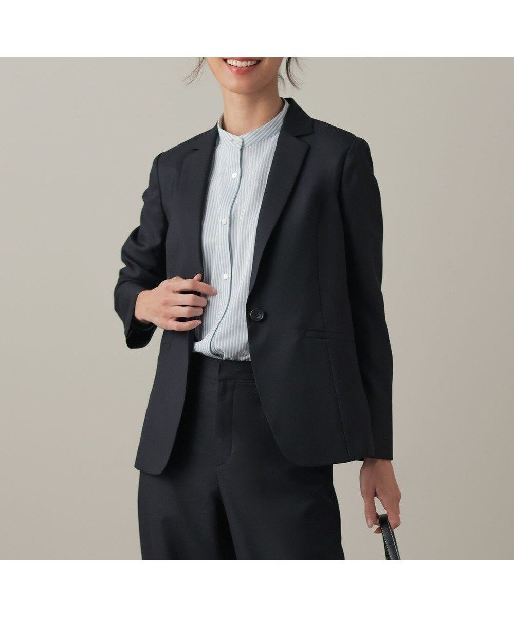 【ジェイ プレス/J.PRESS】の【定番人気・セットアップ対応】OXIJEWEL ストレッチ テーラード ジャケット インテリア・キッズ・メンズ・レディースファッション・服の通販 founy(ファニー) 　ファッション　Fashion　レディースファッション　Fashion for Women　アウター　Coat / Outerwear Collection　レディースジャケット・軽アウター　Jackets　テーラードジャケット / 通勤・きれいめスタイル　Tailored Jackets & Blazers　インナー　Innerwear　ウォッシャブル　Machine Washable　春　Spring　カッティング　Cutting Detail　カーディガン　Cardigan, Knitwear　吸水　Absorbent, Quick-Dry　ジャケット　Jacket, Outerwear　ストレッチ　Stretch, Stretchy Fabric　セットアップ　Set-Up, Coordinated Outfit　テーラード　Tailored, Tailored Fit　ドレープ　Drape, Draping Fabric　定番　Standard, Basic Item　人気　Popular, Best Seller　ベーシック　Basic, Essential　S/S・春夏　SS, Spring/Summer, Warm Season　夏　Summer　ビジネス 仕事 通勤　Business / Work / Commuting　ネイビー系|ID: prp329100004880104 ipo3291000000036417041