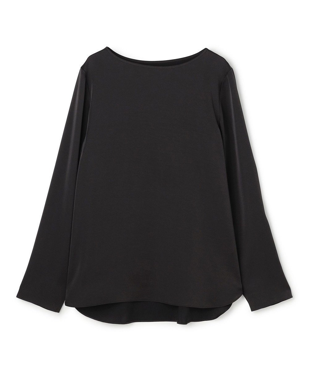 【アンフィーロ 自由区/UNFILO】のサテン レイヤードブラウス インテリア・キッズ・メンズ・レディースファッション・服の通販 founy(ファニー) 　ファッション　Fashion　レディースファッション　Fashion for Women　トップス・カットソー　Cut & Sew Tops　シャツ・ブラウス・オフィスカジュアル　Elegant Blouses & Button-Ups　インナー　Innerwear　サテン　Satin, Glossy Fabric　シンプル　Simple, Minimal　スウェット / スエット　Sweatshirt, Sweatwear　ストレッチ　Stretch, Stretchy Fabric　デコルテ　Décolleté, Neckline　バランス　Balance, Style Balance　ラウンド　Round, Round Neck　A/W・秋冬　Autumn/Winter　エレガント 上品　Elegant　新作・新入荷　New Arrivals / New In　チャコール|ID: prp329100004881054 ipo3291000000036432235