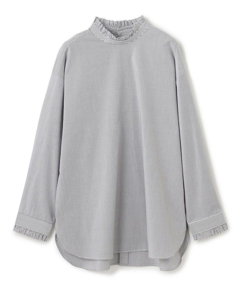 【アンフィーロ 自由区/UNFILO】のフリルネックシャツ インテリア・キッズ・メンズ・レディースファッション・服の通販 founy(ファニー) ファッション Fashion レディースファッション Fashion for Women トップス・カットソー Cut & Sew Tops シャツ・ブラウス・オフィスカジュアル Elegant Blouses & Button-Ups おすすめ Recommended / Our Picks フリル Frill, Ruffle ミックス Mix, Mixed Style 抗菌 Antibacterial, Bacteria-Resistant A/W・秋冬 Autumn/Winter モノトーンストライプ|ID: prp329100004881058 ipo3291000000036432273