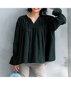 【アンフィーロ 自由区/UNFILO】のドビーデシン ブラウス ダークグリーン|ID: prp329100004881138 ipo3291000000036432810