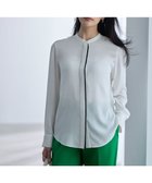 【アイシービー/iCB】の【新色追加・WEB限定カラーあり】BackSatinAmunzen バンドカラーブラウス オフホワイト|ID: prp329100004881158 ipo3291000000036432940