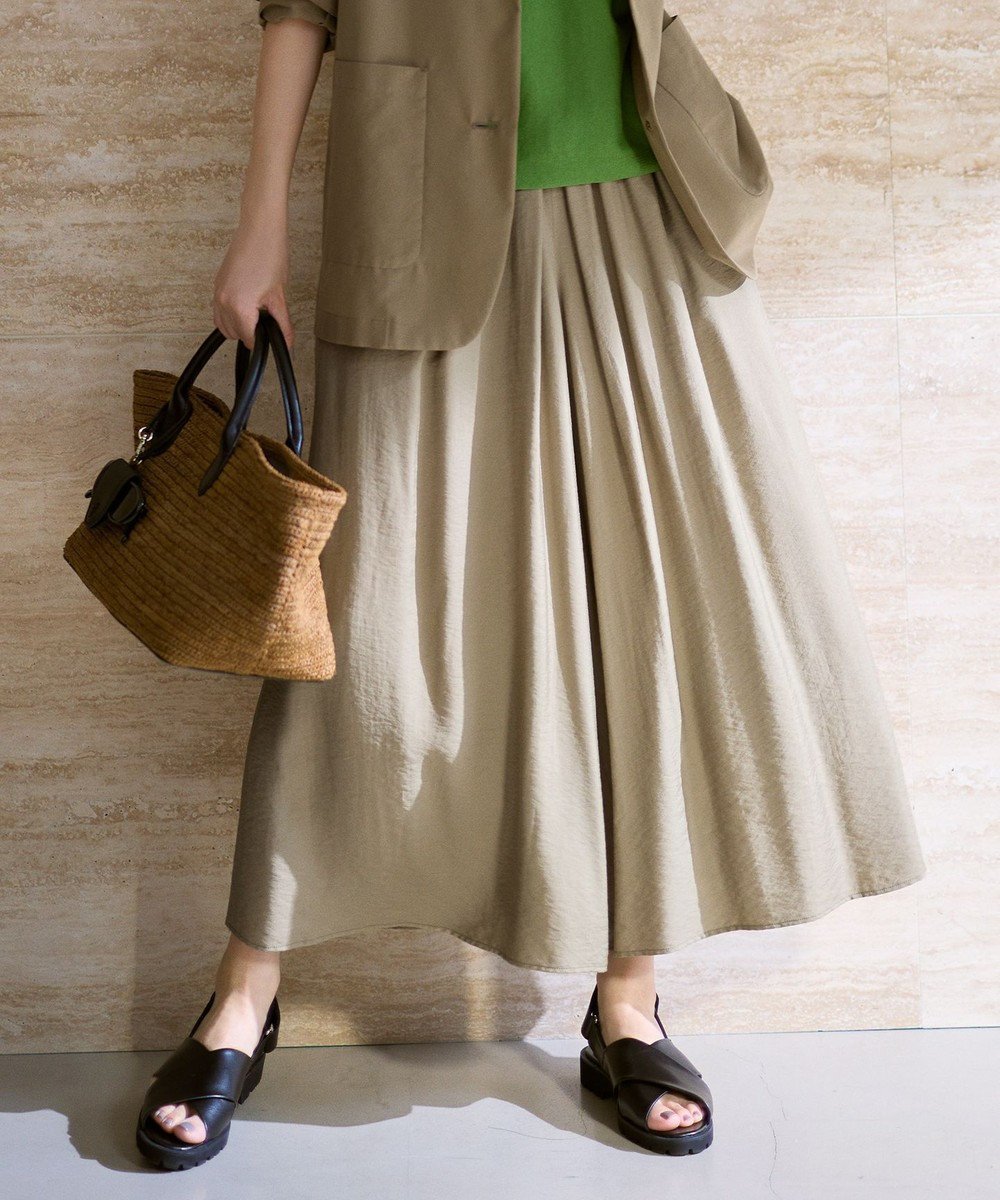 【自由区/JIYU-KU】の【カタログ掲載・ご好評アイテム・累計2500本・新色追加・ウエストゴム・セットアップ対応】エアリーツイルキュロット パンツ インテリア・キッズ・メンズ・レディースファッション・服の通販 founy(ファニー) 　ファッション　Fashion　レディースファッション　Fashion for Women　セットアップ　Matching Sets　レディースパンツ・ボトムス　Pants & Trousers / Bottoms　おすすめ　Recommended / Our Picks　とろみ　Fluid, Flowy Fabric　キュロット　Culottes, Wide Shorts　ギャザー　Gathered, Ruffled　セットアップ　Set-Up, Coordinated Outfit　ツイル　Twist, Twisted Detail　ドレープ　Drape, Draping Fabric　バランス　Balance, Style Balance　リラックス　Relax, Relaxed Fit　夏　Summer　春　Spring　S/S・春夏　SS, Spring/Summer, Warm Season　[新色]ライトベージュ|ID: prp329100004881175 ipo3291000000036433104