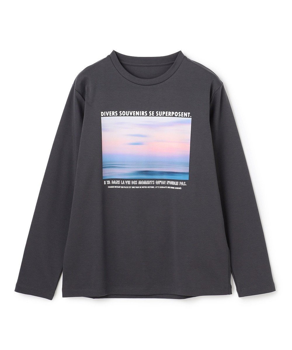 【アンフィーロ 自由区/UNFILO】のコットンスムース グラフィックT インテリア・キッズ・メンズ・レディースファッション・服の通販 founy(ファニー) ファッション Fashion レディースファッション Fashion for Women トップス・カットソー Cut & Sew Tops シャツ・ブラウス・オフィスカジュアル Elegant Blouses & Button-Ups ロングTシャツ・Tシャツ Longline T-Shirts & Tees カットソー・ベーシックTシャツ Cut-and-Sewn Tops / Stretch Tees & Basics 春 Spring カットソー Cut and Sewn Top グラフィック Graphic, Graphic Design 抗菌 Antibacterial, Bacteria-Resistant シンプル Simple, Minimal プリント Print, Printed Pattern ヘムライン Hemline, Bottom Cut モチーフ Motif, Design Theme S/S・春夏 SS, Spring/Summer, Warm Season 再入荷 Restock / Back in Stock おすすめ Recommended / Our Picks 夏 Summer 新作・新入荷 New Arrivals / New In チャコール転写|ID: prp329100004881198 ipo3291000000036433264