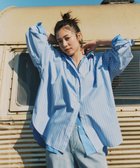 【アンフィーロ 自由区/UNFILO】の【WEB限定カラー】コットン オーバーシャツ ストライプ|ID: prp329100004881228 ipo3291000000036433481