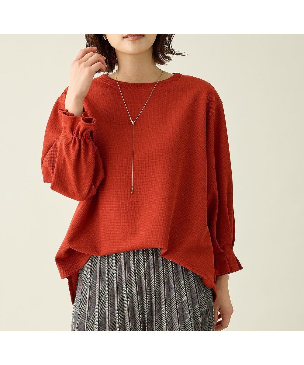 【エニー/ANY】のコンフォータブルブラウス インテリア・キッズ・メンズ・レディースファッション・服の通販 founy(ファニー) 　ファッション　Fashion　レディースファッション　Fashion for Women　トップス・カットソー　Cut & Sew Tops　シャツ・ブラウス・オフィスカジュアル　Elegant Blouses & Button-Ups　ロングTシャツ・Tシャツ　Longline T-Shirts & Tees　カットソー・ベーシックTシャツ　Cut-and-Sewn Tops / Stretch Tees & Basics　秋　Autumn　カットソー　Cut and Sewn Top　コンシャス　Conscious, Bodycon　スマホ　Smartphone, Mobile Device　デニム　Denim, Jeans Material　バランス　Balance, Style Balance　ボトム　Bottoms, Lower Wear　ロング　Long, Long-Length　A/W・秋冬　Autumn/Winter　再入荷　Restock / Back in Stock　おすすめ　Recommended / Our Picks　ビジネス 仕事 通勤　Business / Work / Commuting　オレンジ|ID: prp329100004881280 ipo3291000000036433848