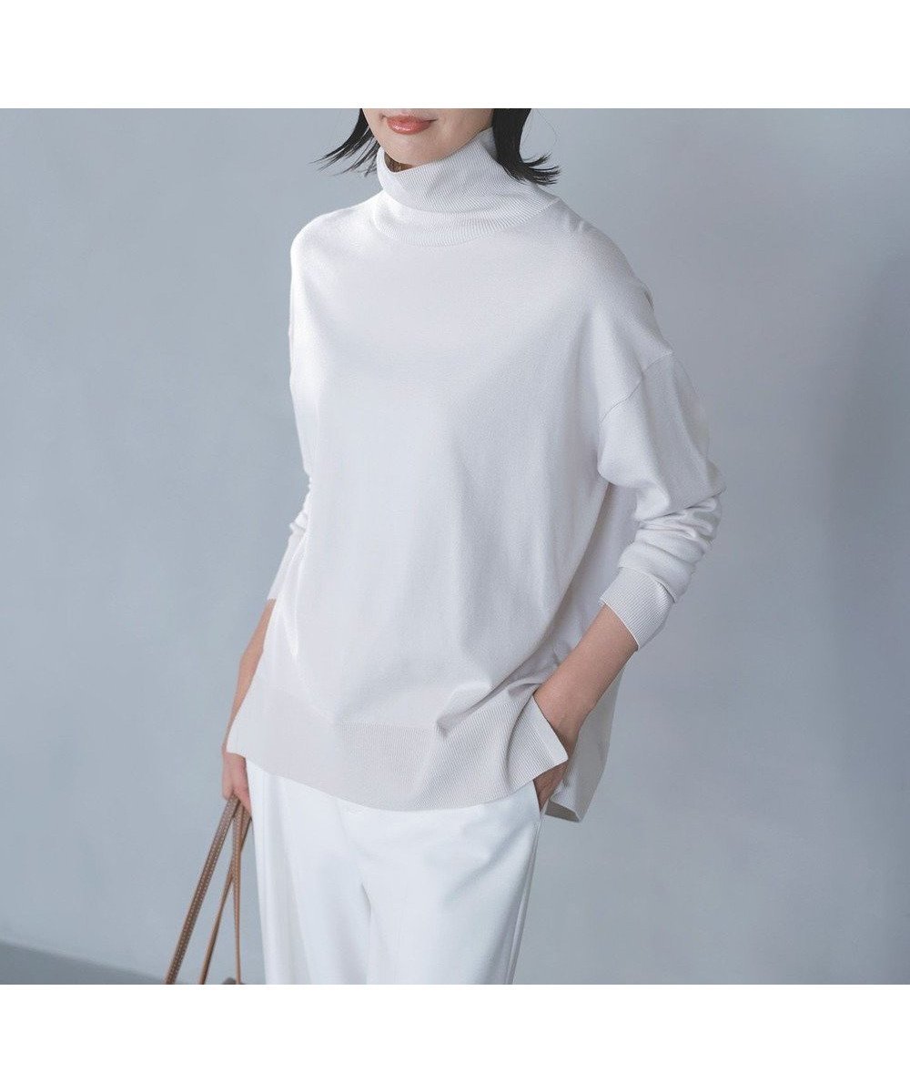 【アンフィーロ 自由区/UNFILO】のマイビューティーニット タートルネック インテリア・キッズ・メンズ・レディースファッション・服の通販 founy(ファニー) 　ファッション　Fashion　レディースファッション　Fashion for Women　トップス・カットソー　Cut & Sew Tops　ニット　Knit Tops & Sweaters　タートルネック・ハイネックトップス　Turtlenecks & High-Neck Tops　インナー　Innerwear　ウォッシャブル　Machine Washable　カーディガン　Cardigan, Knitwear　抗菌　Antibacterial, Bacteria-Resistant　ストレッチ　Stretch, Stretchy Fabric　セーター　Sweater, Knitwear　タートル　Turtleneck, Turtle Collar　タートルネック　Turtleneck, High Neck　ツイスト　Tweed, Tweed Fabric　ベーシック　Basic, Essential　ペプラム　Peplum, Flared Hem　ロング　Long, Long-Length　A/W・秋冬　Autumn/Winter　アイボリー|ID: prp329100004881360 ipo3291000000036434391