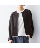 【自由区/JIYU-KU】の【カタログ掲載】ライトカラミノーカラー ジャケット 人気、トレンドファッション・服の通販 founy(ファニー) ファッション Fashion レディースファッション Fashion for Women アウター Coat / Outerwear Collection レディースジャケット・軽アウター Jackets ノーカラージャケット / シンプル上品コーデ Collarless Jackets 春 Spring カーディガン Cardigan, Knitwear ジャケット Jacket, Outerwear ドロップ Drop Shoulder, Dropped Style メッシュ Mesh, Net Fabric S/S・春夏 SS, Spring/Summer, Warm Season 夏 Summer エレガント 上品 Elegant ビジネス 仕事 通勤 Business / Work / Commuting thumbnail ダークブラウン|ID: prp329100004881390 ipo3291000000036434597