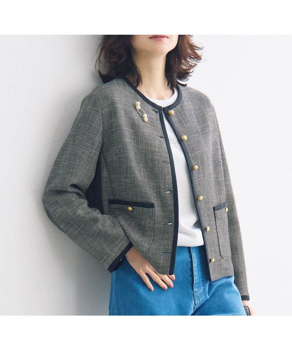 【自由区/JIYU-KU】の【カタログ掲載】ライトカラミノーカラー ジャケット インテリア・キッズ・メンズ・レディースファッション・服の通販 founy(ファニー) ファッション Fashion レディースファッション Fashion for Women アウター Coat / Outerwear Collection レディースジャケット・軽アウター Jackets ノーカラージャケット / シンプル上品コーデ Collarless Jackets 春 Spring カーディガン Cardigan, Knitwear ジャケット Jacket, Outerwear ドロップ Drop Shoulder, Dropped Style メッシュ Mesh, Net Fabric S/S・春夏 SS, Spring/Summer, Warm Season 夏 Summer エレガント 上品 Elegant ビジネス 仕事 通勤 Business / Work / Commuting モノトーン|ID: prp329100004881390 ipo3291000000036434599