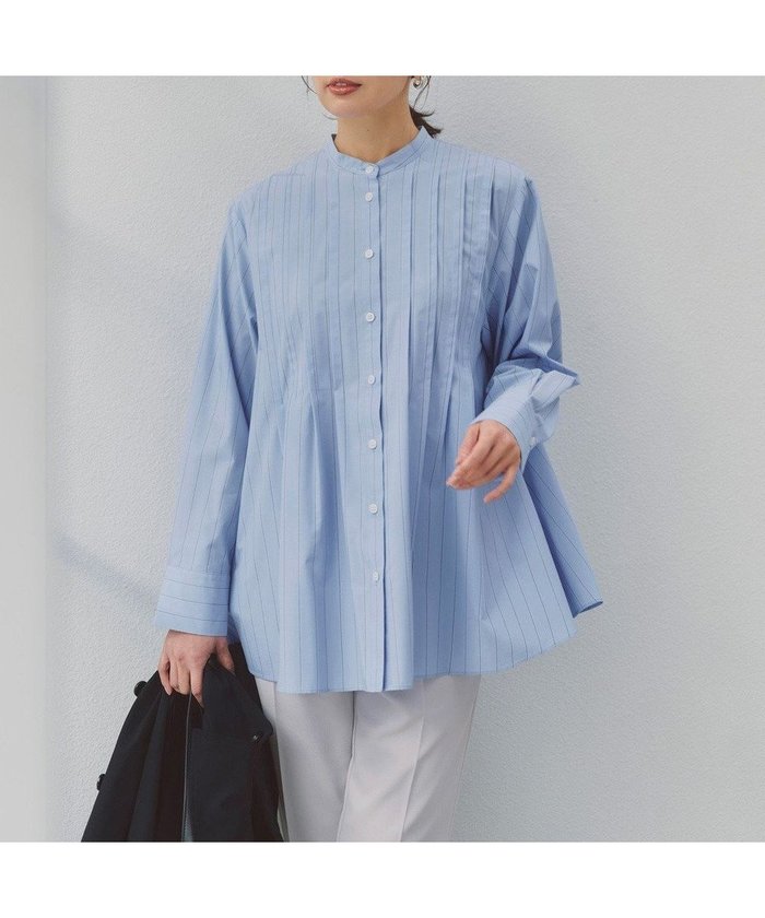 【アンフィーロ 自由区/UNFILO】の【セレモニー】バンドカラー タックブラウス インテリア・キッズ・メンズ・レディースファッション・服の通販 founy(ファニー) https://founy.com/ ファッション Fashion レディースファッション Fashion for Women トップス・カットソー Cut & Sew Tops シャツ・ブラウス・オフィスカジュアル Elegant Blouses & Button-Ups 春 Spring カフス Cuff Design 抗菌 Antibacterial, Bacteria-Resistant ドレープ Drape, Draping Fabric バランス Balance, Style Balance リラックス Relax, Relaxed Fit 楽ちん Easy Fit, Comfortable S/S・春夏 SS, Spring/Summer, Warm Season 夏 Summer セレモニー Ceremony |ID: prp329100004881412 ipo3291000000036434728