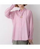 【23区/NIJYUSANKU】の【Oggi掲載・見上愛さん着用】CANCLINI シャーティング ルーズフィットシャツ ピンク×サックスストライプ|ID: prp329100004881428 ipo3291000000036434852