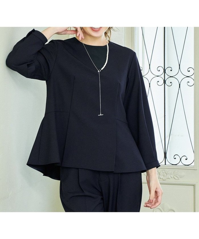 【エニー/ANY】の【ストレッチ/セットアップ可】イージーケアペプラムブラウス インテリア・キッズ・メンズ・レディースファッション・服の通販 founy(ファニー) https://founy.com/ ファッション Fashion レディースファッション Fashion for Women トップス・カットソー Cut & Sew Tops シャツ・ブラウス・オフィスカジュアル Elegant Blouses & Button-Ups セットアップ Matching Sets レディーストップス・ブラウス Tops & Blouses / Assorted Women's Tops 春 Spring 切替 Switching, Contrast Panel ストレッチ Stretch, Stretchy Fabric セットアップ Set-Up, Coordinated Outfit バランス Balance, Style Balance フレア Flare, Flared S/S・春夏 SS, Spring/Summer, Warm Season おすすめ Recommended / Our Picks 夏 Summer エレガント 上品 Elegant セレモニー Ceremony ビジネス 仕事 通勤 Business / Work / Commuting |ID: prp329100004881440 ipo3291000000036434917