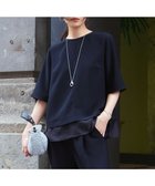 【23区/NIJYUSANKU】の【新色追加】ストレッチジョーゼット シアーコンビ カットソー ネイビー系|ID: prp329100004881445 ipo3291000000036434962
