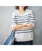 【自由区/JIYU-KU】の【カタログ掲載・素材アップデート・新色追加・新柄追加・前後差あり】クレープストレッチプルオーバー ニットⅡ 人気、トレンドファッション・服の通販 founy(ファニー) ファッション Fashion レディースファッション Fashion for Women トップス・カットソー Cut & Sew Tops ニット Knit Tops & Sweaters カジュアルプルオーバー・ニットトップス Pullovers & Knit Tops / Casual Pullovers インナー Innerwear エレガント 上品 Elegant 春 Spring ジャケット Jacket, Outerwear ストレッチ Stretch, Stretchy Fabric セーター Sweater, Knitwear ドレープ Drape, Draping Fabric 定番 Standard, Basic Item 人気 Popular, Best Seller ボーダー Border, Stripe S/S・春夏 SS, Spring/Summer, Warm Season 夏 Summer thumbnail [新色]ベージュ×ネイビーボーダー|ID: prp329100004881464 ipo3291000000036435091