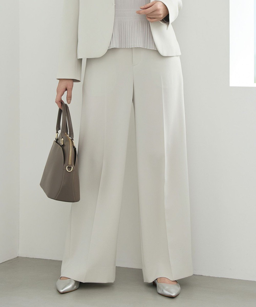 【自由区/JIYU-KU】の【ご好評アイテム・カタログ掲載・セレモニー・通勤】トリアセダブルクロスワイドストレート パンツ インテリア・キッズ・メンズ・レディースファッション・服の通販 founy(ファニー) 　ファッション　Fashion　レディースファッション　Fashion for Women　パンツ　Pants & Trousers　おすすめ　Recommended / Our Picks　ジャケット　Jacket, Outerwear　ストレッチ　Stretch, Stretchy Fabric　ストレート　Straight, Straight Cut　スーツ　Suit, Formalwear　セレモニー　Ceremony　フォルム　Silhouette, Form　ワイド　Wide, Wide Fit　人気　Popular, Best Seller　夏　Summer　定番　Standard, Basic Item　S/S・春夏　SS, Spring/Summer, Warm Season　A/W・秋冬　Autumn/Winter　ビジネス 仕事 通勤　Business / Work / Commuting　ベージュ|ID: prp329100004881489 ipo3291000000036435372