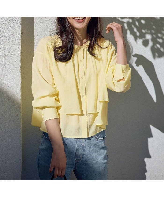 【エニー/ANY】のラッフルクロップドシャツ インテリア・キッズ・メンズ・レディースファッション・服の通販 founy(ファニー) https://founy.com/ ファッション Fashion レディースファッション Fashion for Women トップス・カットソー Cut & Sew Tops シャツ・ブラウス・オフィスカジュアル Elegant Blouses & Button-Ups イエロー Yellow 春 Spring クロップド Cropped, Short Length ダウン Down, Puffer デニム Denim, Jeans Material トレンド Trend, Trending Now ベーシック Basic, Essential ボトム Bottoms, Lower Wear 羽織 Haori, Light Jacket ラッフル Ruffle, Frill S/S・春夏 SS, Spring/Summer, Warm Season おすすめ Recommended / Our Picks 夏 Summer ビジネス 仕事 通勤 Business / Work / Commuting |ID: prp329100004881497 ipo3291000000036435466