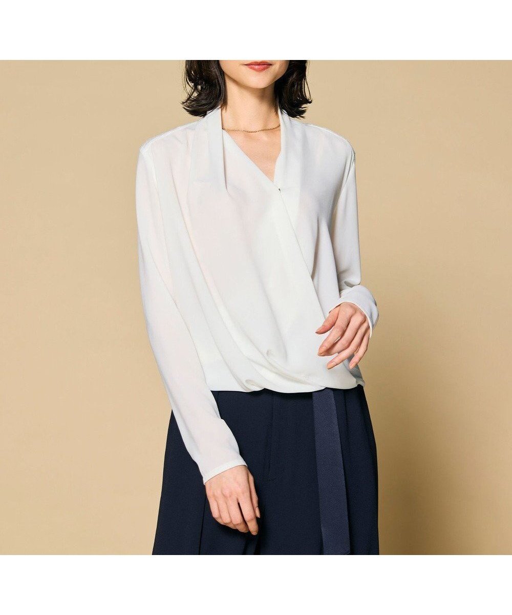 【ベイジ,/BEIGE,】のOLIVE / カシュクールロングスリーブブラウス 人気、トレンドファッション・服の通販 founy(ファニー) ファッション Fashion レディースファッション Fashion for Women トップス・カットソー Cut & Sew Tops シャツ・ブラウス・オフィスカジュアル Elegant Blouses & Button-Ups インナー Innerwear エレガント 上品 Elegant ジャケット Jacket, Outerwear セレモニー Ceremony ドレープ Drape, Draping Fabric レース Lace, Lace Fabric 人気 Popular, Best Seller ビジネス 仕事 通勤 Business / Work / Commuting 夏 Summer 定番 Standard, Basic Item S/S・春夏 SS, Spring/Summer, Warm Season A/W・秋冬 Autumn/Winter 長袖 Long Sleeve, Full Sleeve other-1|ID: prp329100004881500 ipo3291000000036435499