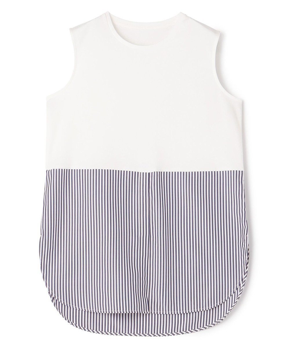 【アンフィーロ 自由区/UNFILO】のレイヤードインナー インテリア・キッズ・メンズ・レディースファッション・服の通販 founy(ファニー) 　ファッション　Fashion　レディースファッション　Fashion for Women　トップス・カットソー　Cut & Sew Tops　シャツ・ブラウス・オフィスカジュアル　Elegant Blouses & Button-Ups　ロングTシャツ・Tシャツ　Longline T-Shirts & Tees　カットソー・ベーシックTシャツ　Cut-and-Sewn Tops / Stretch Tees & Basics　ウォッシャブル　Machine Washable　カットソー　Cut and Sewn Top　スウェット / スエット　Sweatshirt, Sweatwear　タンク　Tank Top, Sleeveless Top　ドッキング　Docking, Mixed Material　夏　Summer　春　Spring　S/S・春夏　SS, Spring/Summer, Warm Season　洗える　Machine Washable　ストライプ|ID: prp329100004881535 ipo3291000000036435876