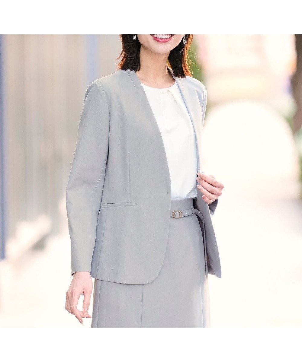 【エニィ スィス/any SiS】のスマートビューティストレッチカラーレス ジャケット 人気、トレンドファッション・服の通販 founy(ファニー) 　ファッション　Fashion　レディースファッション　Fashion for Women　アウター　Coat / Outerwear Collection　レディースジャケット・軽アウター　Jackets　ノーカラージャケット / シンプル上品コーデ　Collarless Jackets　インナー　Innerwear　吸水　Absorbent, Quick-Dry　サテン　Satin, Glossy Fabric　シンプル　Simple, Minimal　ジャケット　Jacket, Outerwear　ストレッチ　Stretch, Stretchy Fabric　スマート　Smart, Elegant　長袖　Long Sleeve, Full Sleeve　パターン　Pattern, Design Print　フィット　Fit, Slim Fit　フェミニン　Feminine, Girly　ボトム　Bottoms, Lower Wear　ロング　Long, Long-Length　ワイド　Wide, Wide Fit　A/W・秋冬　Autumn/Winter　S/S・春夏　SS, Spring/Summer, Warm Season　おすすめ　Recommended / Our Picks　夏　Summer　新作・新入荷　New Arrivals / New In　ビジネス 仕事 通勤　Business / Work / Commuting　 other-1|ID: prp329100004881537 ipo3291000000036435888